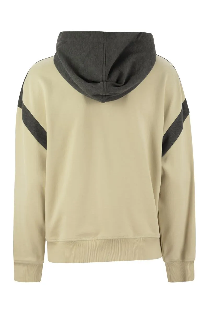 SMOOTH COTTON FLEECE TOPWEAR WITH ZIP, HOOD AND SHINY TRIM sold by Lord & Taylor product image thumbnail 2