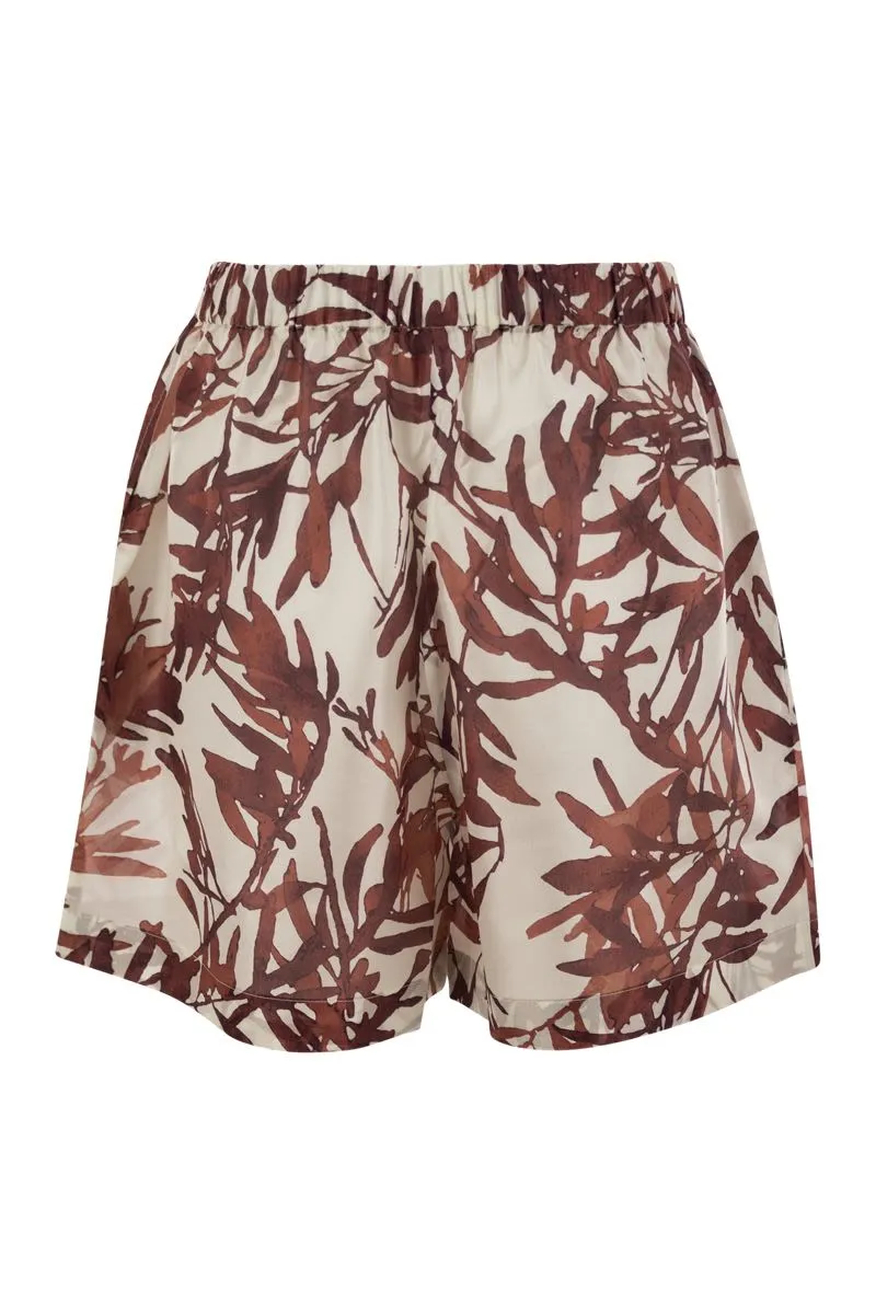 HERBARIUM PRINT SILK PONGéE SHORTS sold by Lord & Taylor product image thumbnail 2