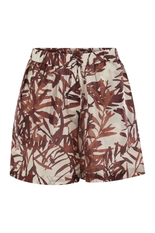 HERBARIUM PRINT SILK PONGéE SHORTS sold by Lord & Taylor