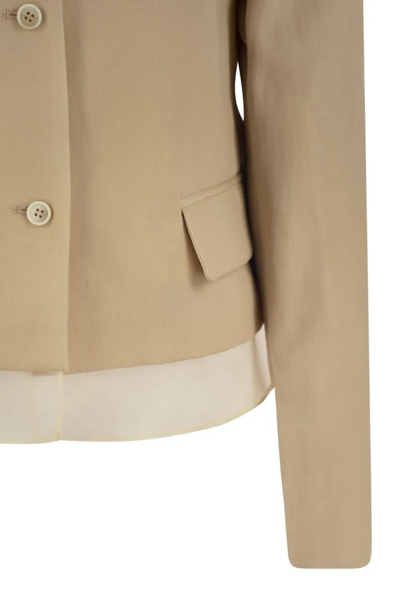 WOOL AND LINEN MAT JACKET sold by Lord & Taylor product image thumbnail 4
