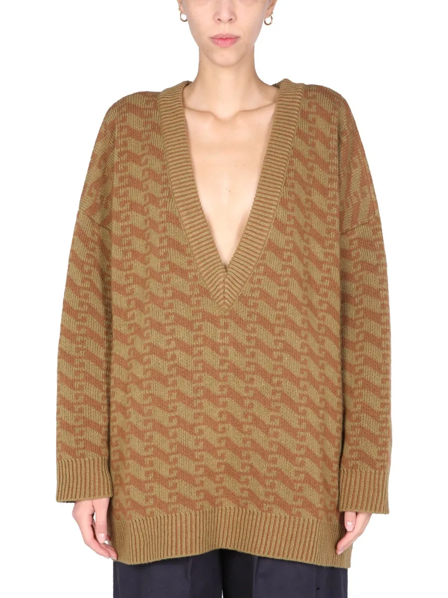 V-NECK JACQUARD SWEATER sold by Lord & Taylor