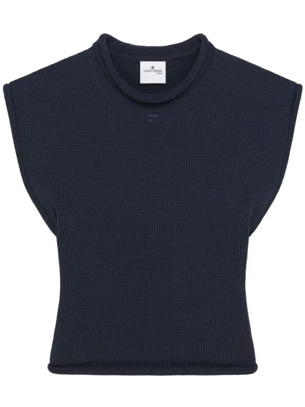 CROPPED SLEEVELES SWEATER sold by Lord & Taylor