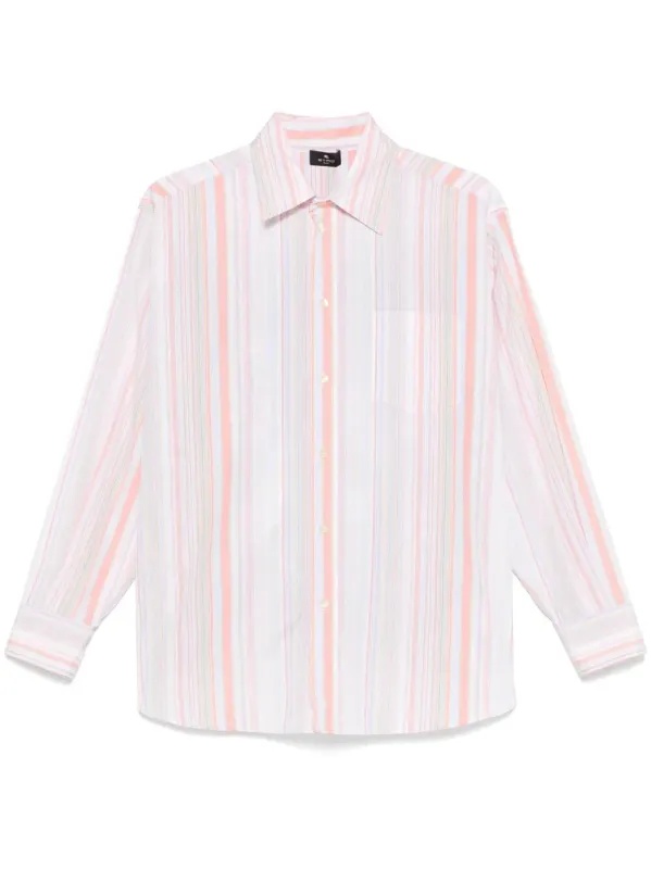 COTTON AND SILK STRIPED SHIRT sold by Lord & Taylor