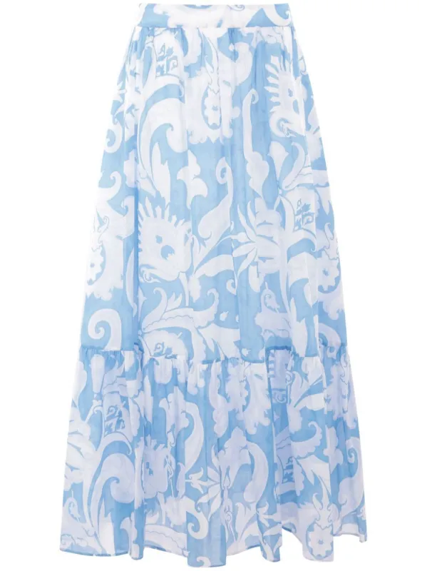 PAISLEY-PRINT MAXI SKIRT sold by Lord & Taylor
