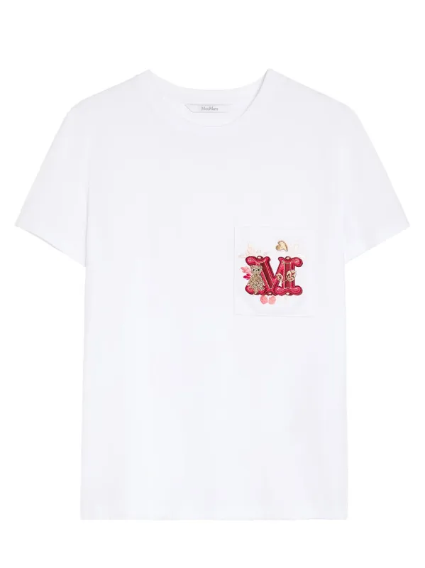 JERSEY T-SHIRT WITH EMBROIDERED POCKET sold by Lord & Taylor