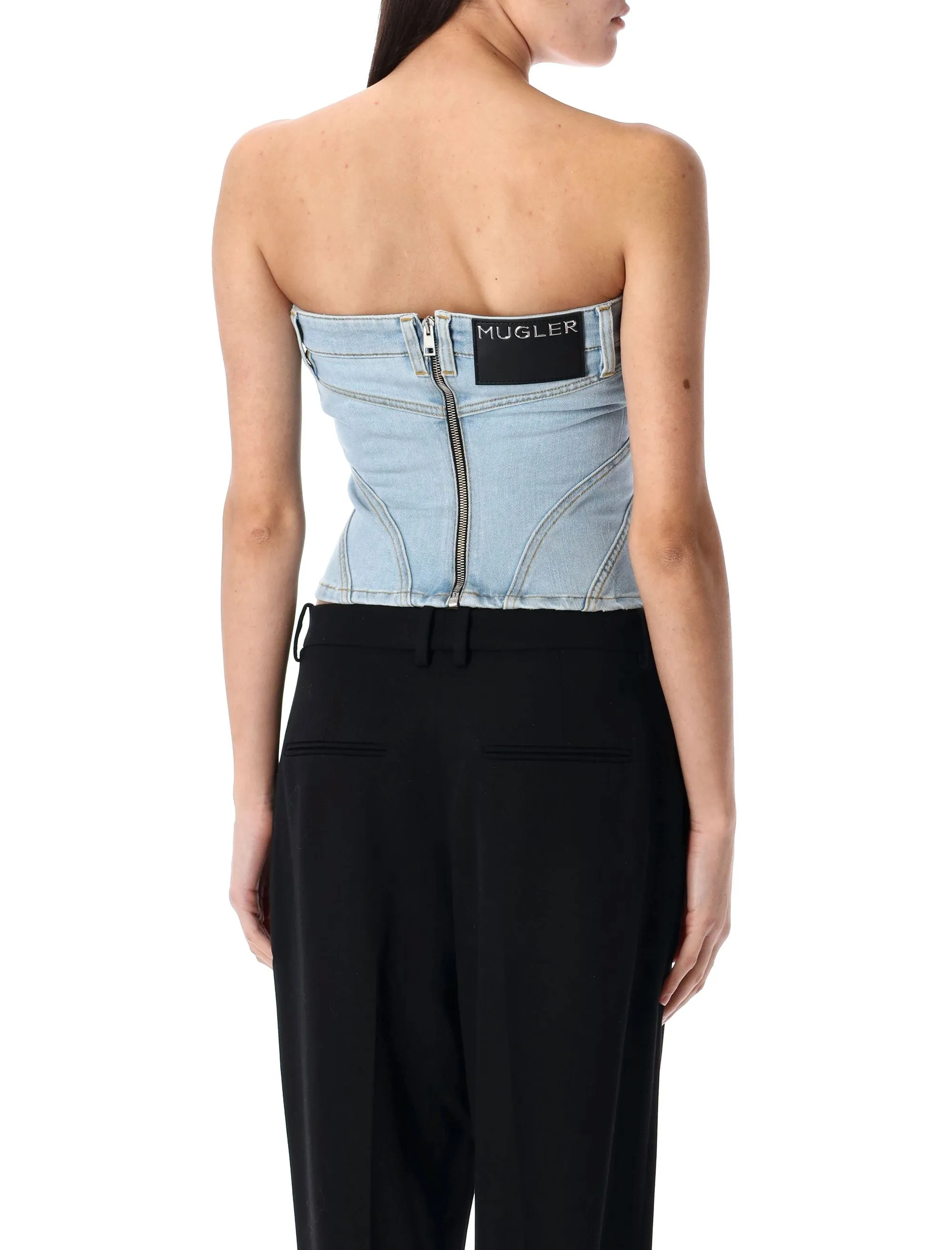 DENIM BUSTIER sold by Lord & Taylor product image thumbnail 2