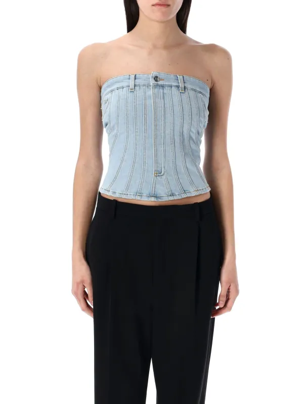 DENIM BUSTIER made by Mugler