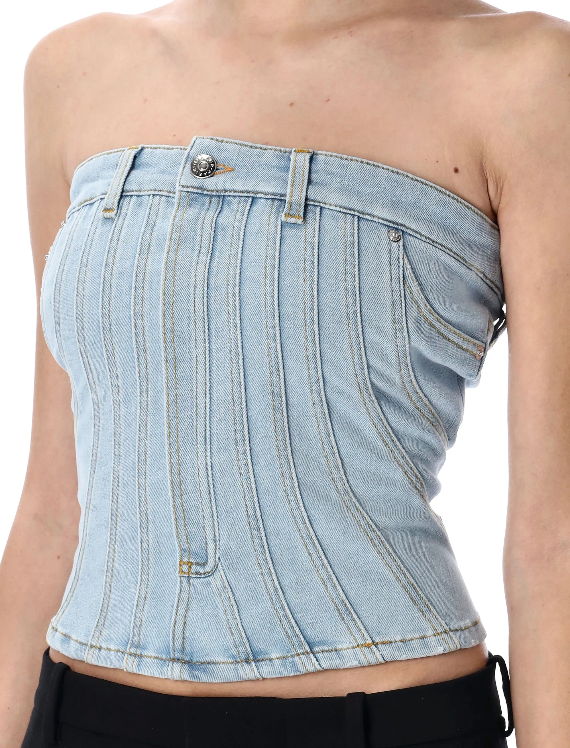 DENIM BUSTIER sold by Lord & Taylor product image thumbnail 3