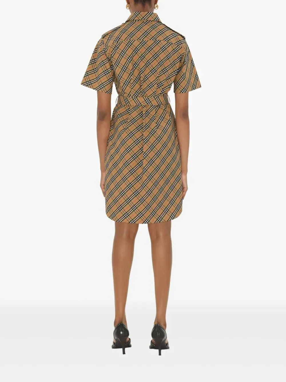 CHECK COTTON SHIRT DRESS sold by Lord & Taylor product image thumbnail 4