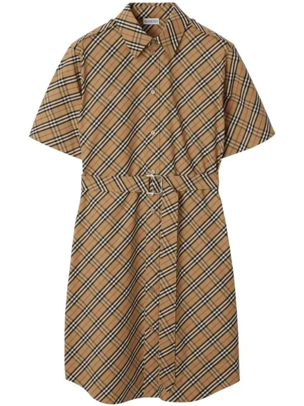 CHECK COTTON SHIRT DRESS sold by Lord & Taylor
