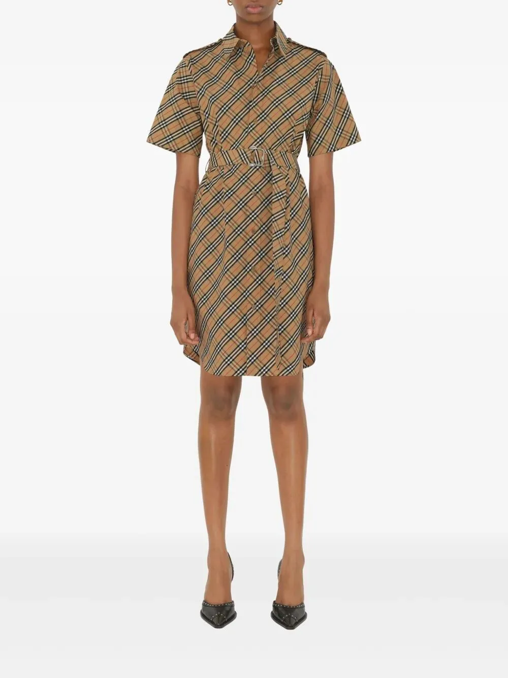 CHECK COTTON SHIRT DRESS sold by Lord & Taylor product image thumbnail 2