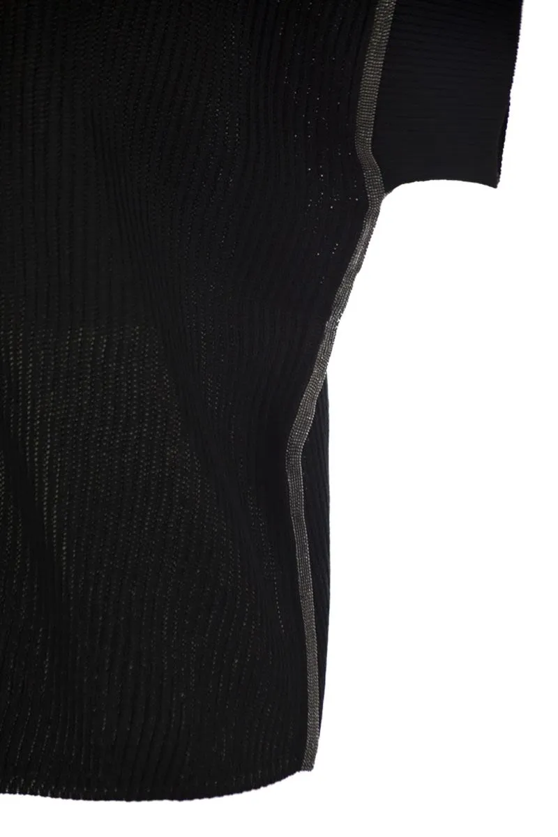 COTTON RIB KNIT T-SHIRT WITH PRECIOUS TRIMS sold by Lord & Taylor product image thumbnail 4