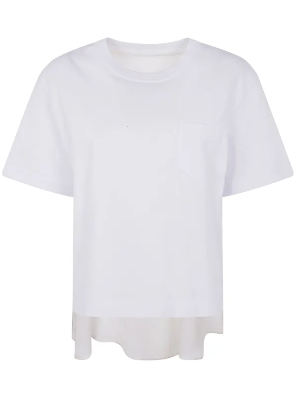 NYLON TWILL MIX COTTON JERSEY T-SHIRT sold by Lord & Taylor