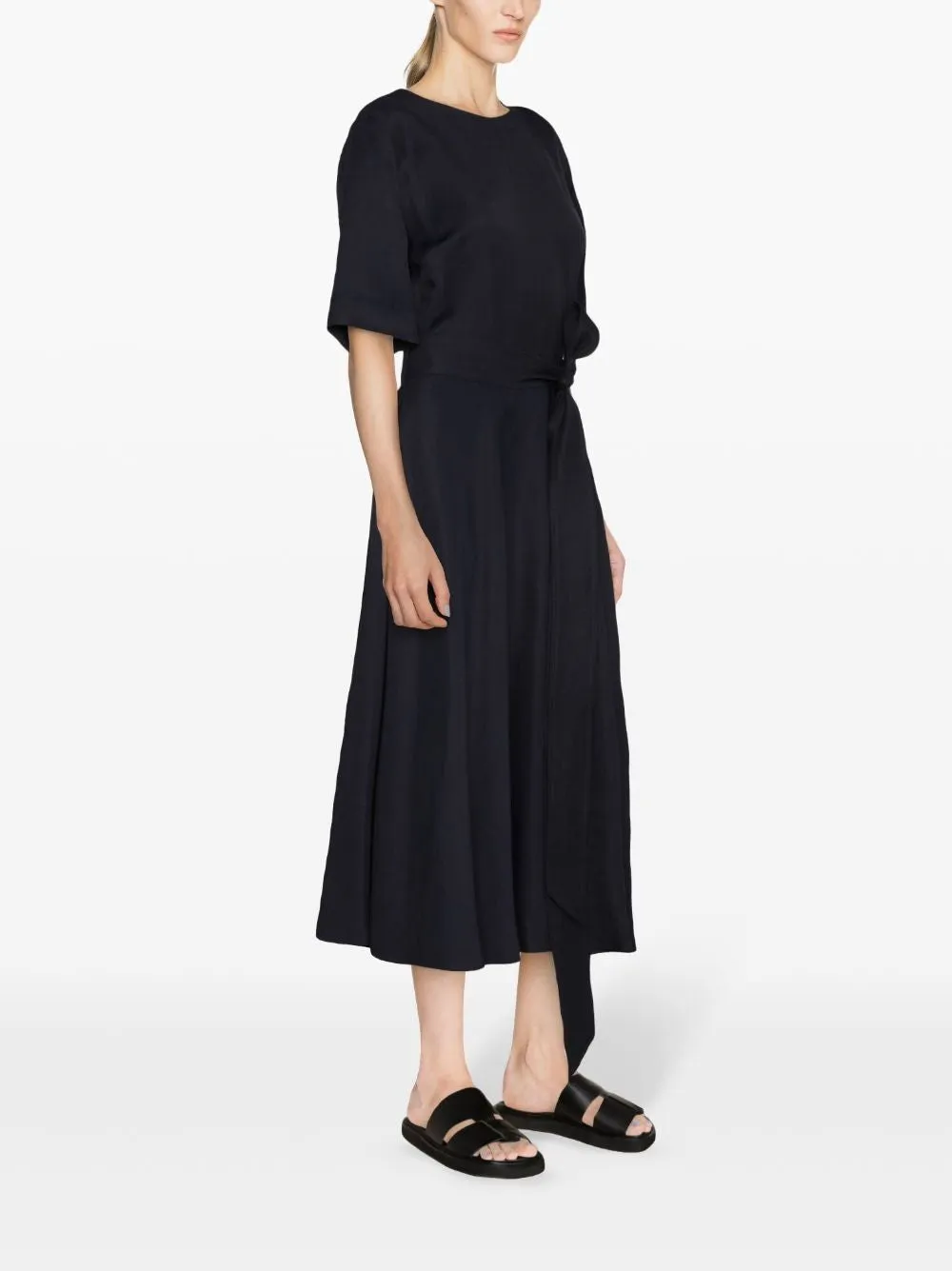 SHORT SLEEVES CREW NECK CHEMISIER DRESS sold by Lord & Taylor product image thumbnail 3