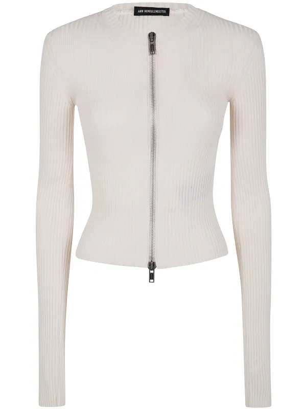 TERNA CROPPED ZIPPED CARDIGAN COTTON made by Ann Demeulemeester