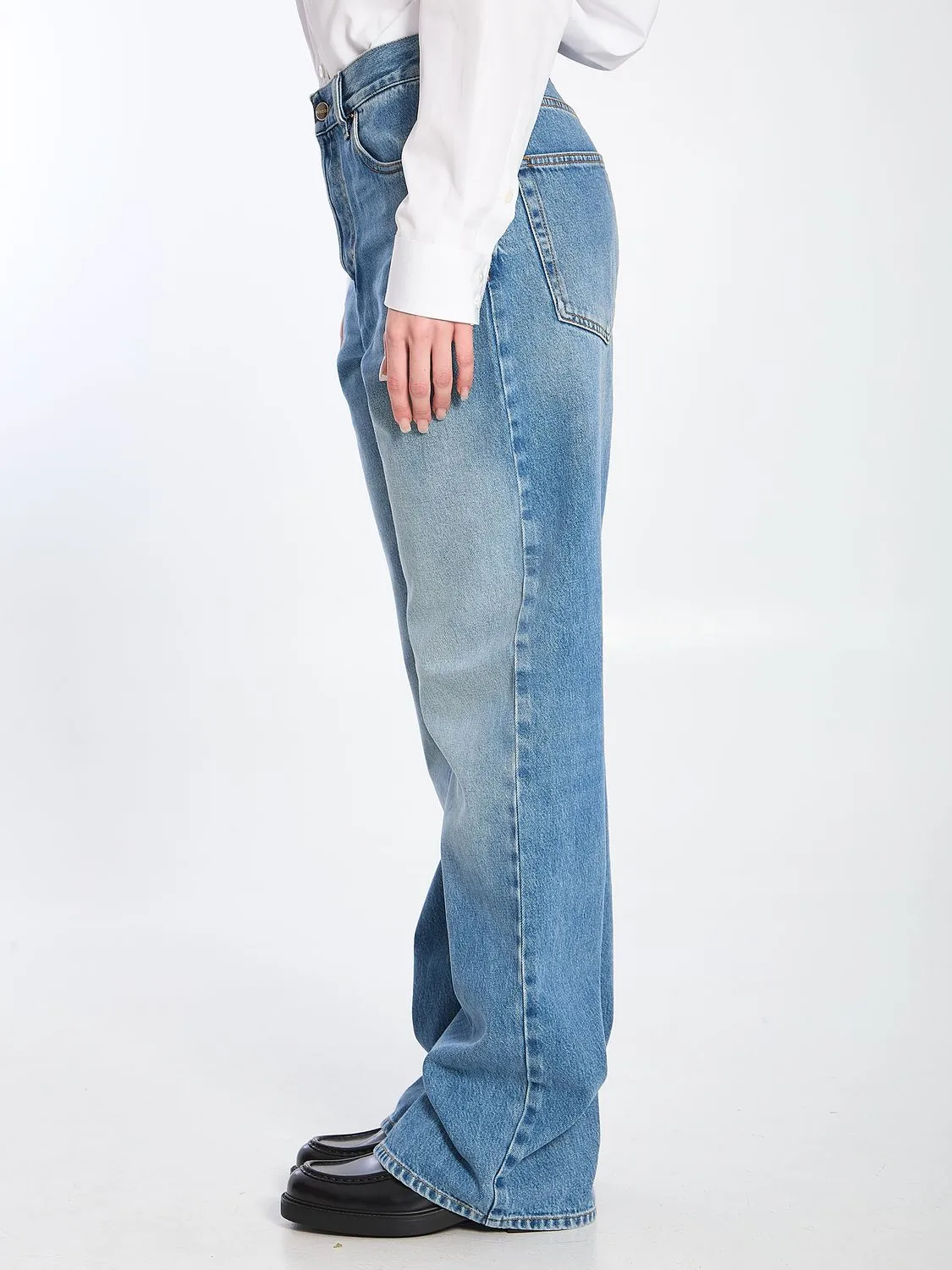 LIGHT BLUE JEANS IN FADED DENIM sold by Lord & Taylor product image thumbnail 3