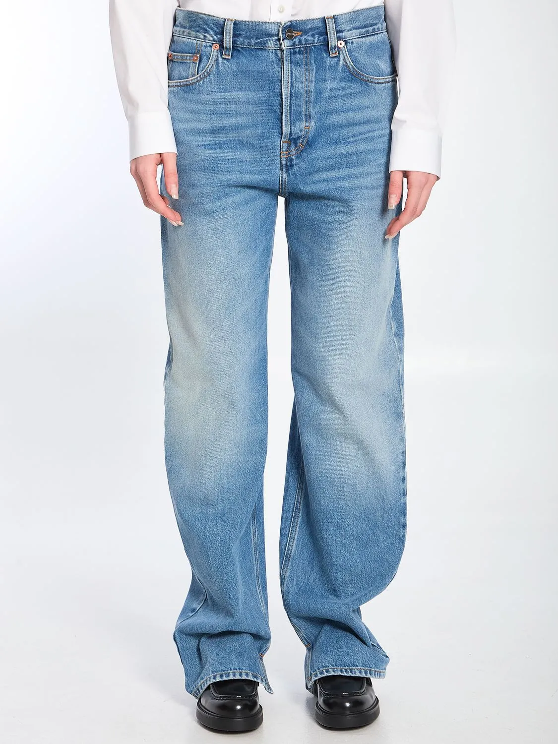 LIGHT BLUE JEANS IN FADED DENIM sold by Lord & Taylor
