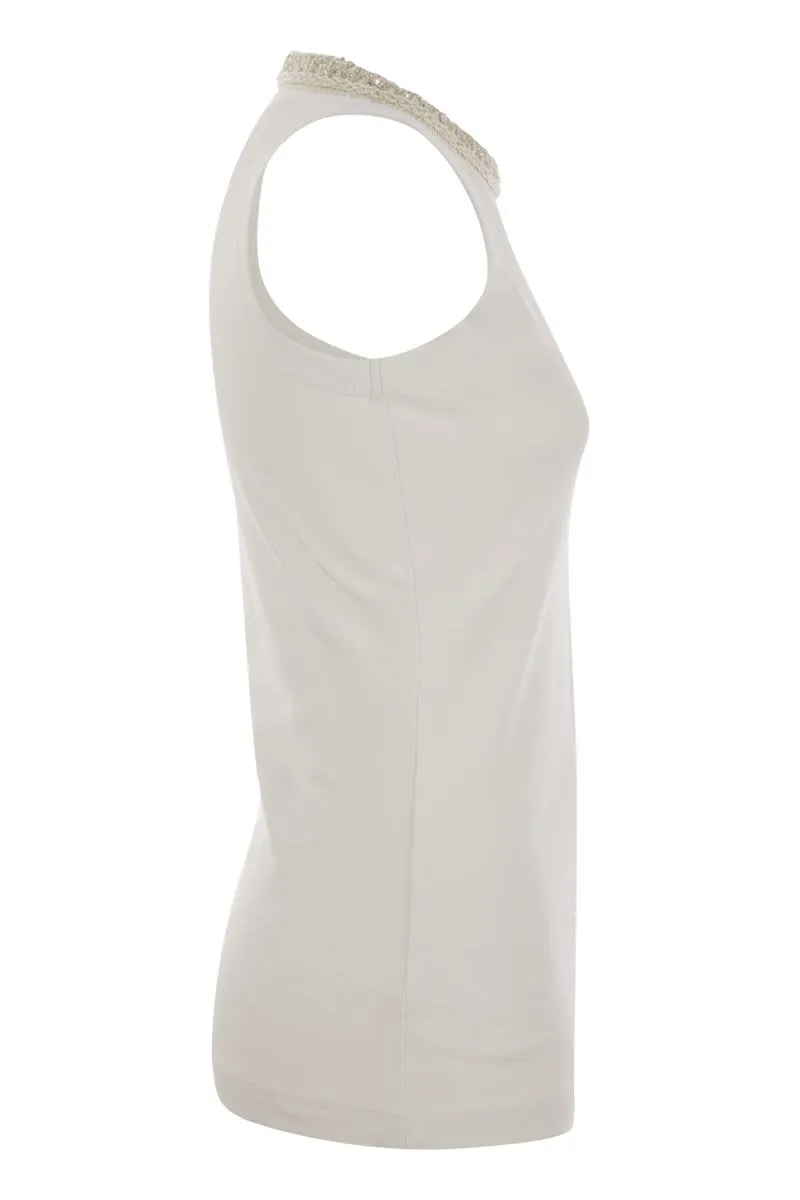 RIBBED JERSEY TANK TOP sold by Lord & Taylor product image thumbnail 3
