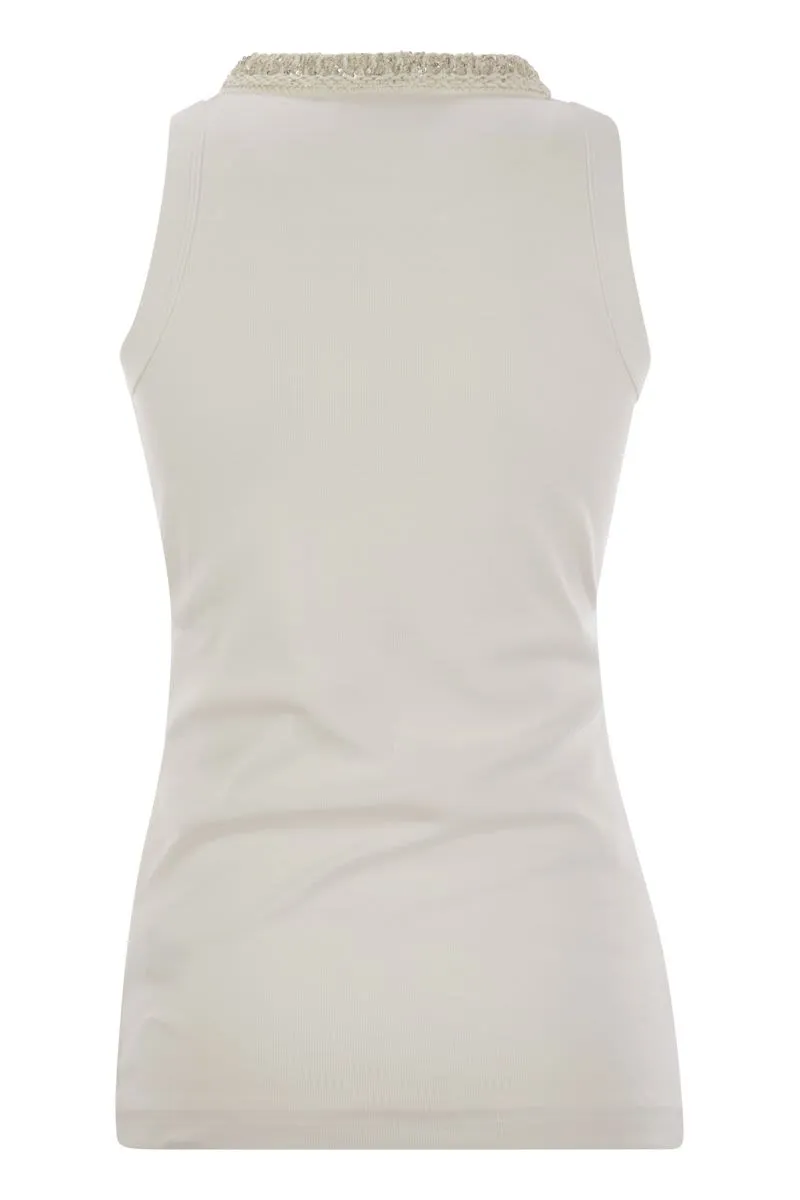 RIBBED JERSEY TANK TOP sold by Lord & Taylor product image thumbnail 2