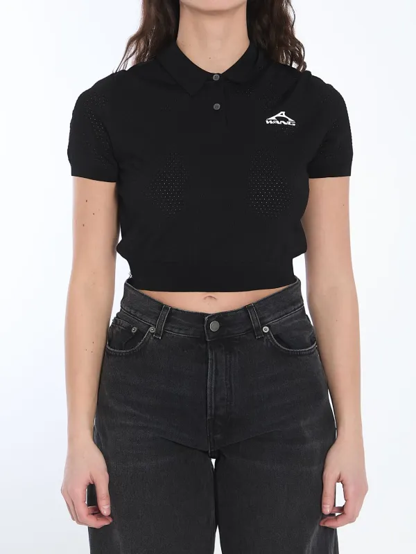 CROPPED POLO SHIRT WITH 3D LOGO sold by Lord & Taylor