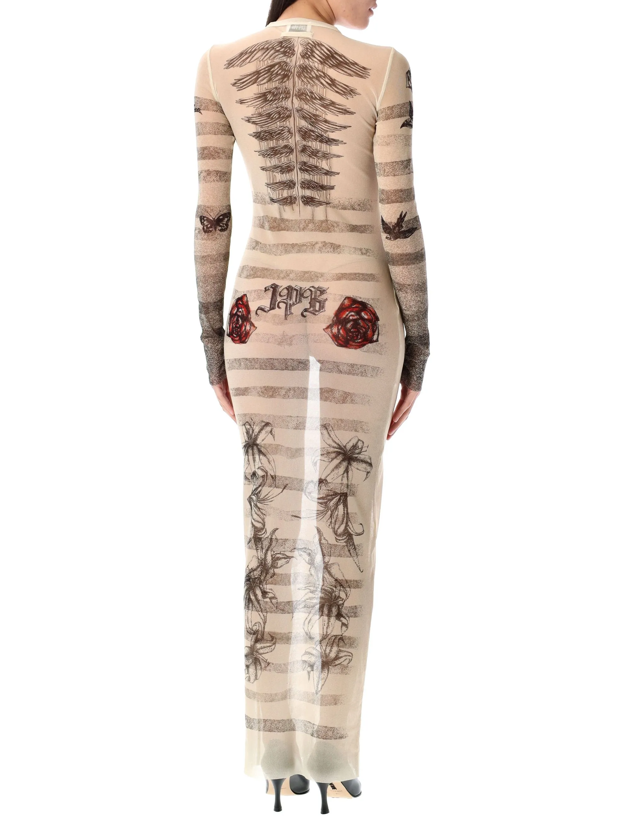 MESH TATOO MARINER LONG DRESS sold by Lord & Taylor product image thumbnail 2