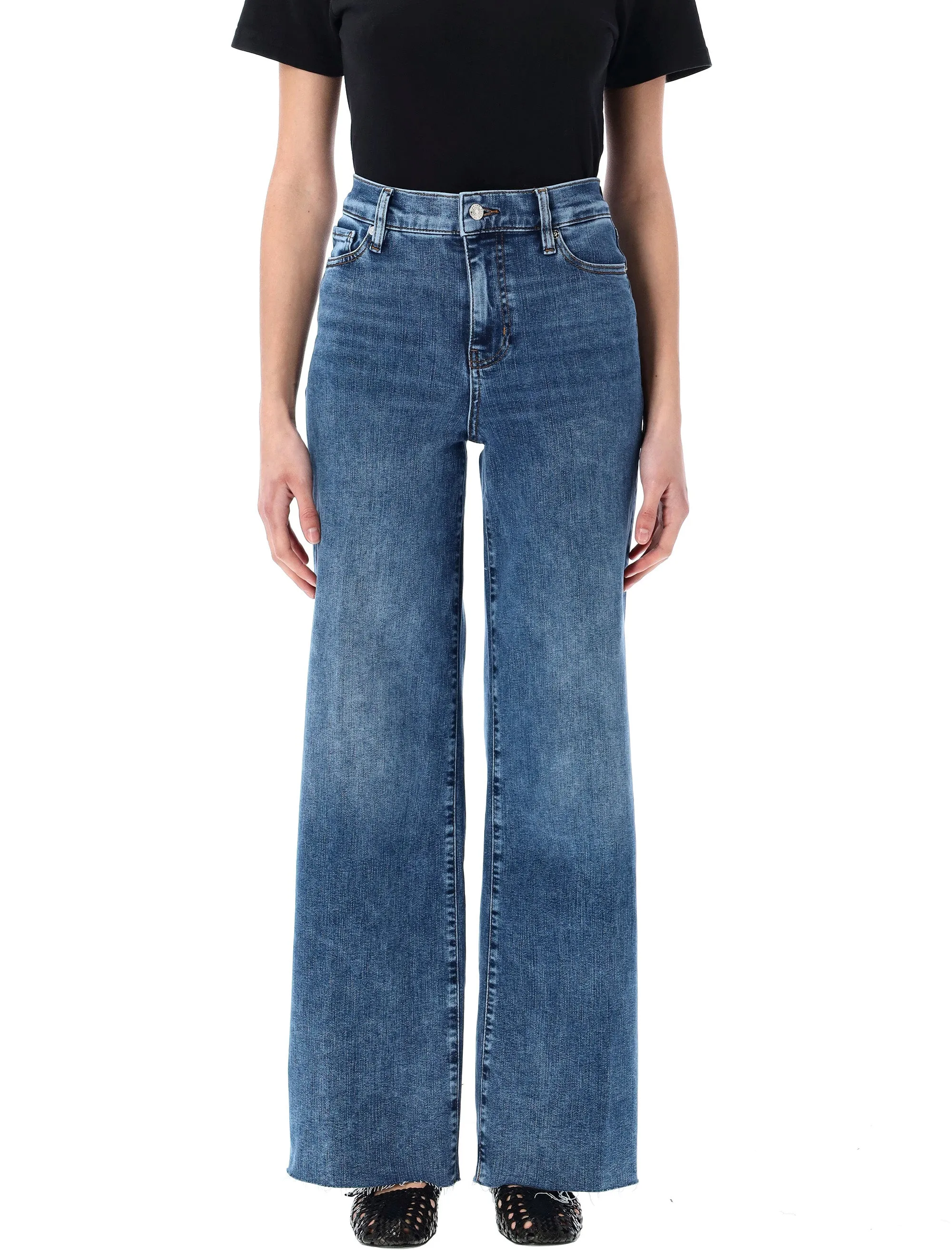 LE SLIM PALAZZO RAW HEM JEANS sold by Lord & Taylor