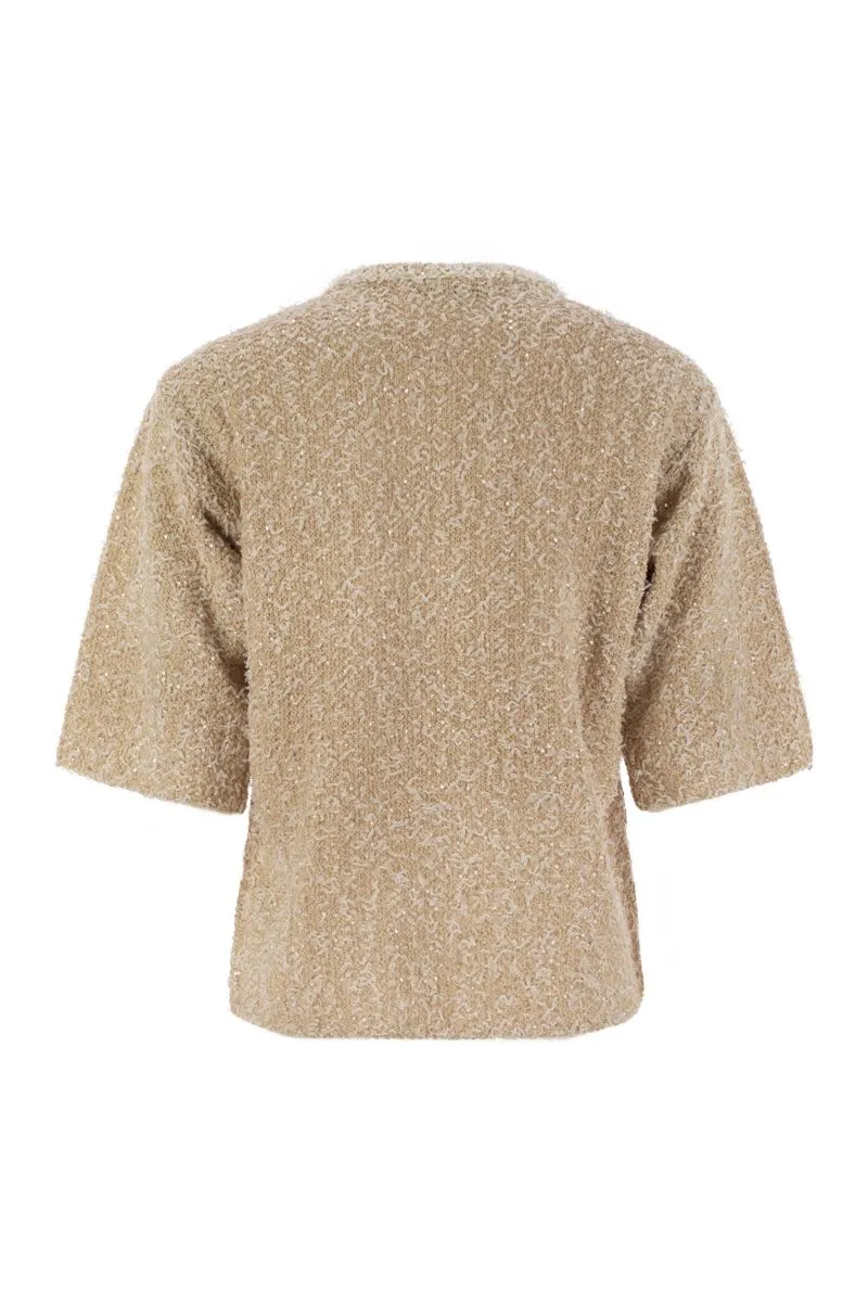 TWEED-EFFECT CREW-NECK T-SHIRT sold by Lord & Taylor product image thumbnail 2