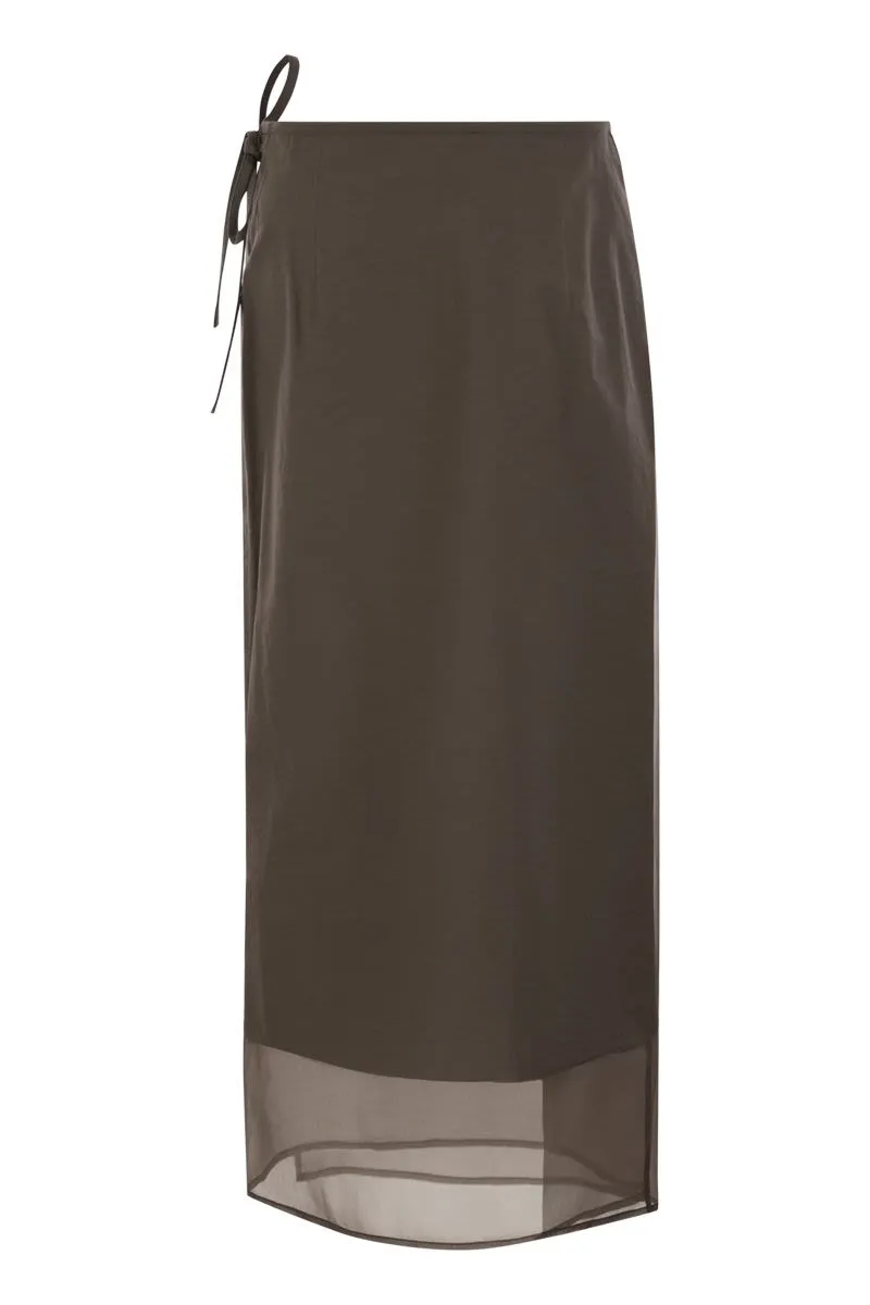 FLUID SKIRT IN COTTON BLEND sold by Lord & Taylor product image thumbnail 2