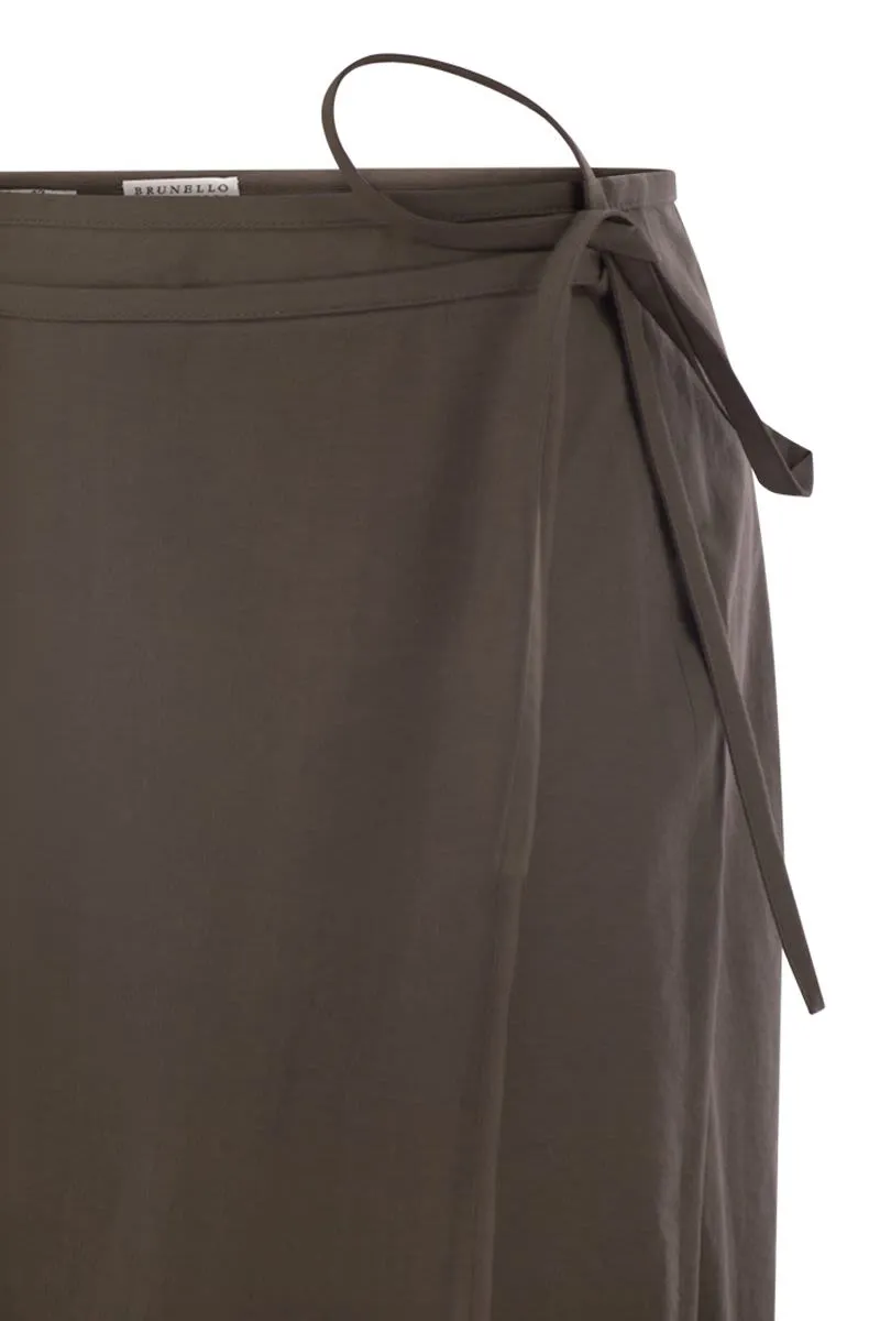FLUID SKIRT IN COTTON BLEND sold by Lord & Taylor product image thumbnail 4