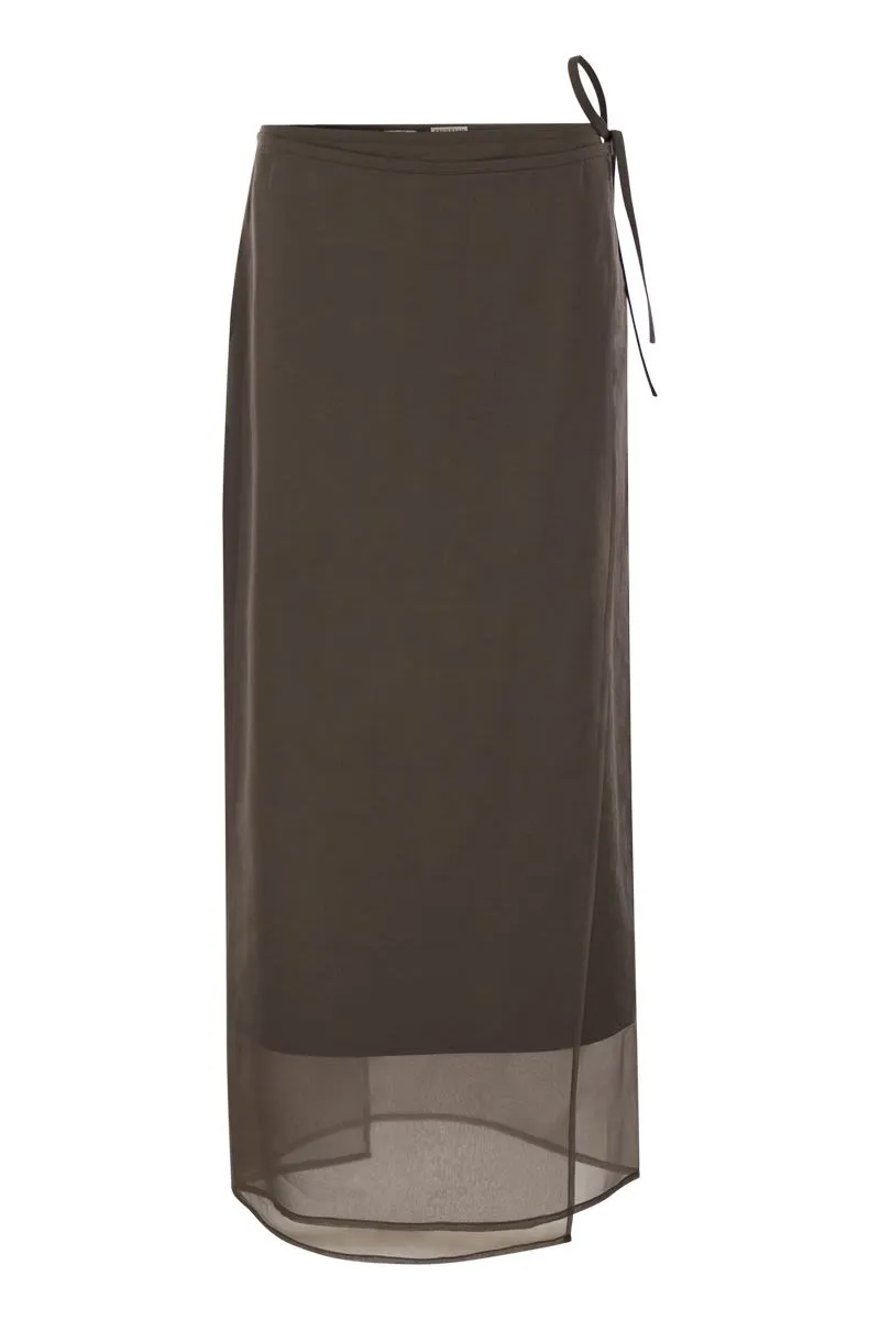 FLUID SKIRT IN COTTON BLEND sold by Lord & Taylor