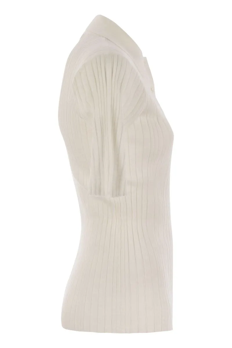 RIBBED JERSEY POLO SHIRT sold by Lord & Taylor product image thumbnail 3