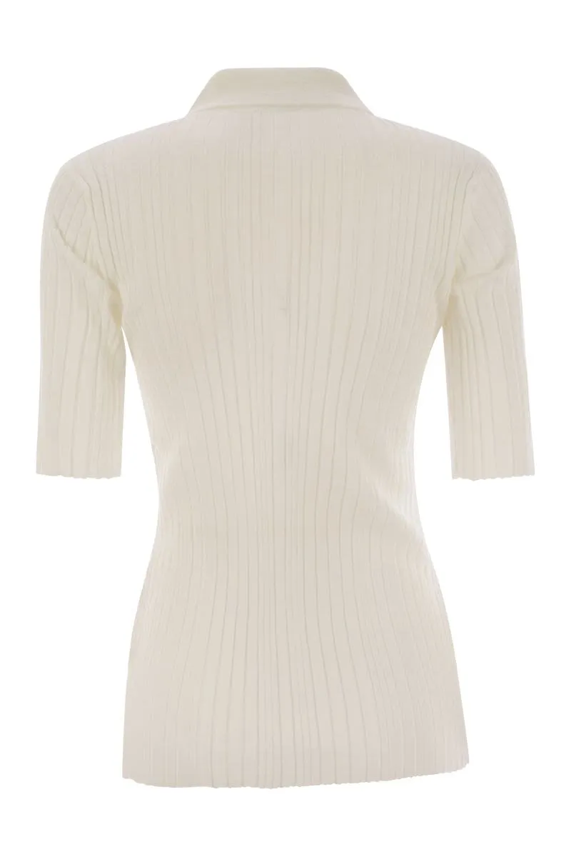 RIBBED JERSEY POLO SHIRT sold by Lord & Taylor product image thumbnail 2