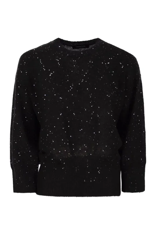 MOHAIR SWEATER WITH MICRO SEQUINS sold by Lord & Taylor