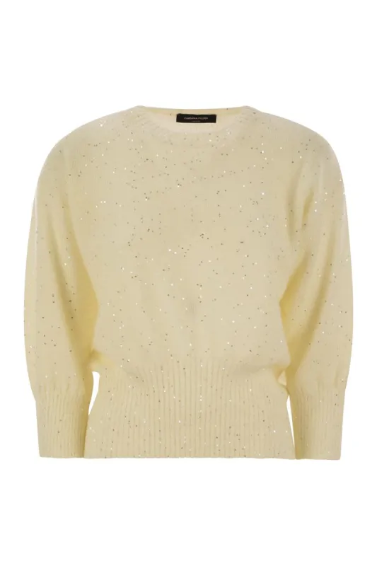 MOHAIR SWEATER WITH MICRO SEQUINS sold by Lord & Taylor