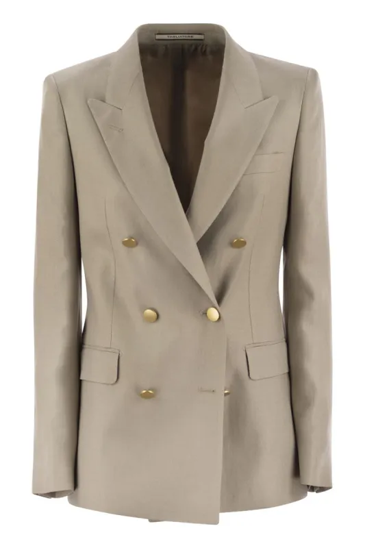 PARIS - LINEN DOUBLE-BREASTED BLAZER sold by Lord & Taylor