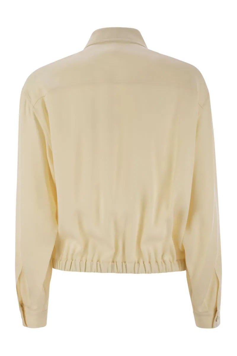 BOMBER JACKET WITH FRONT POCKETS AND DIAMOND THREAD sold by Lord & Taylor product image thumbnail 2