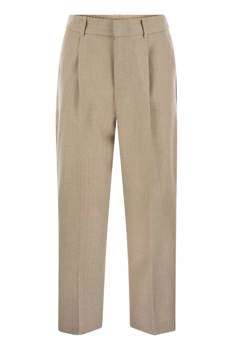 DAISY - WOOL AND CASHMERE PINSTRIPE PANTS sold by Lord & Taylor