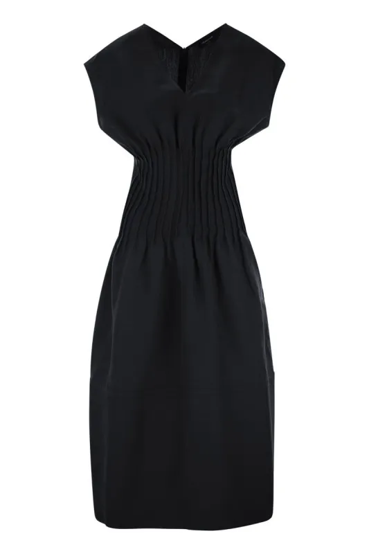 VISCOSE AND LINEN CORSET WAIST DRESS sold by Lord & Taylor