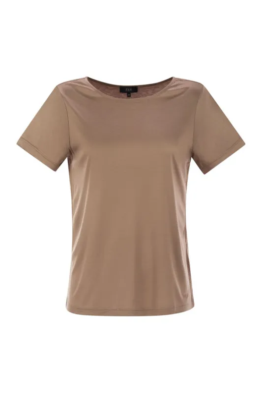 JERSEY T-SHIRT WITH BOAT NECKLINE sold by Lord & Taylor
