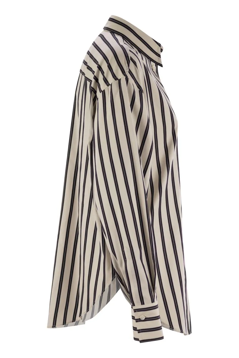 REGIMENTAL COTTON AND SILK POPLIN SHIRT WITH GLISTENING HERBARIUM EMBROIDERY sold by Lord & Taylor product image thumbnail 3