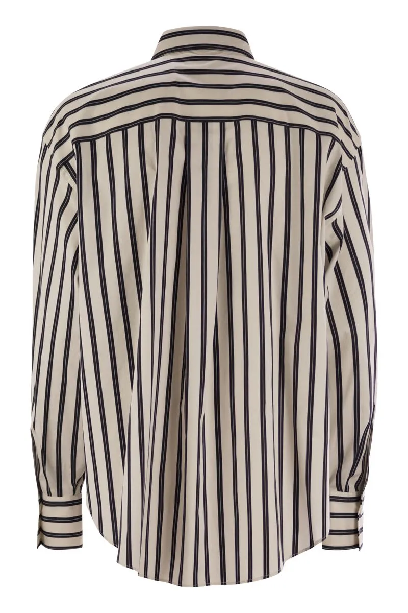 REGIMENTAL COTTON AND SILK POPLIN SHIRT WITH GLISTENING HERBARIUM EMBROIDERY sold by Lord & Taylor product image thumbnail 2