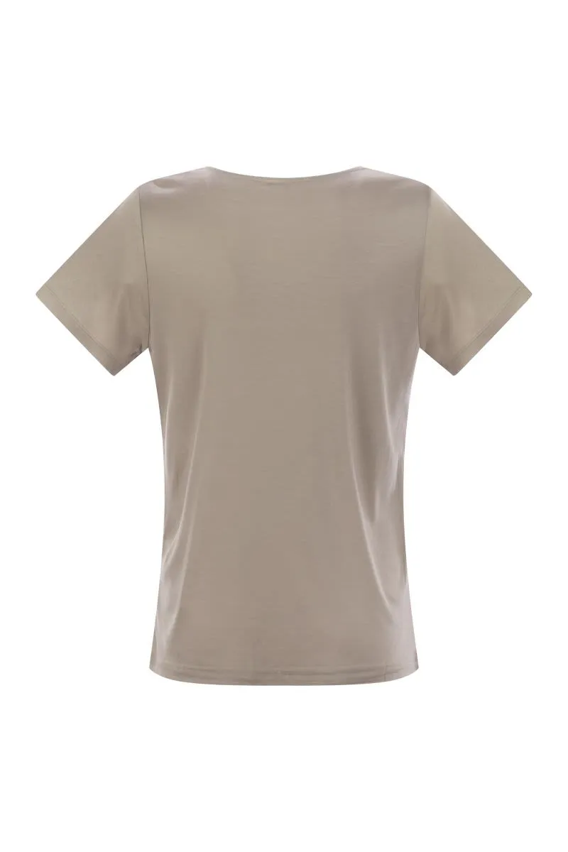 JERSEY T-SHIRT WITH BOAT NECKLINE sold by Lord & Taylor product image thumbnail 2