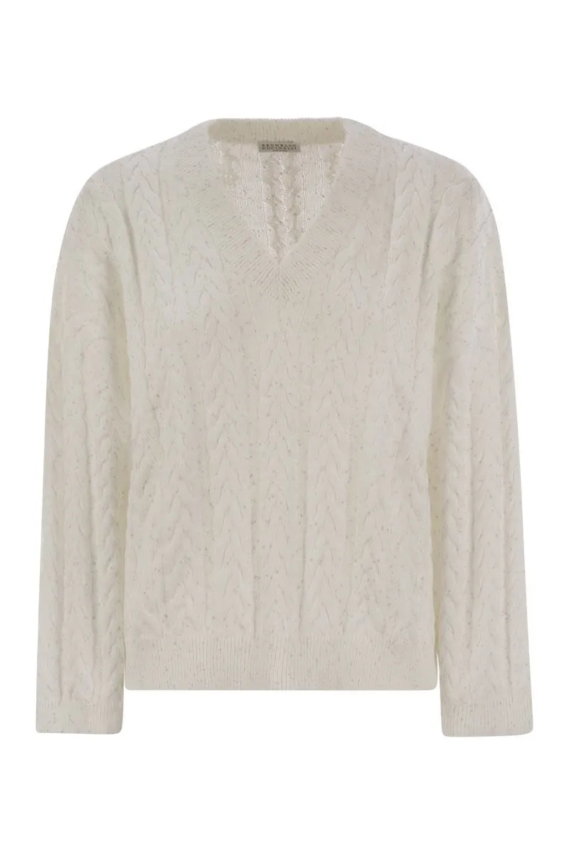 DAZZLING DOUBLE CABLE COTTON JERSEY sold by Lord & Taylor