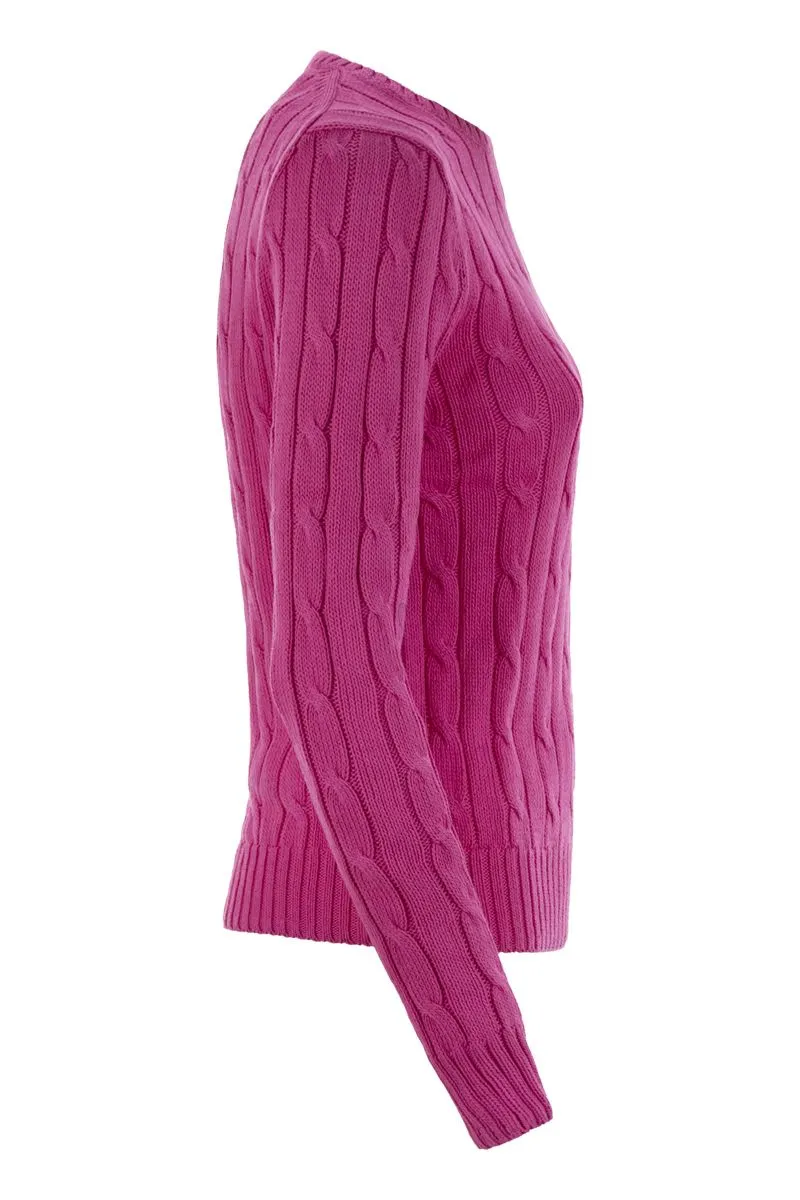 SLIM-FIT CABLE KNIT sold by Lord & Taylor product image thumbnail 3