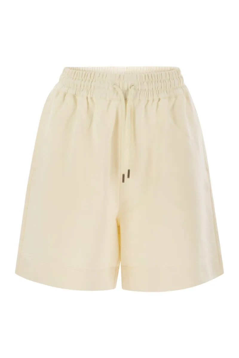 COTTON SHORTS WITH LOGO PATCH sold by Lord & Taylor