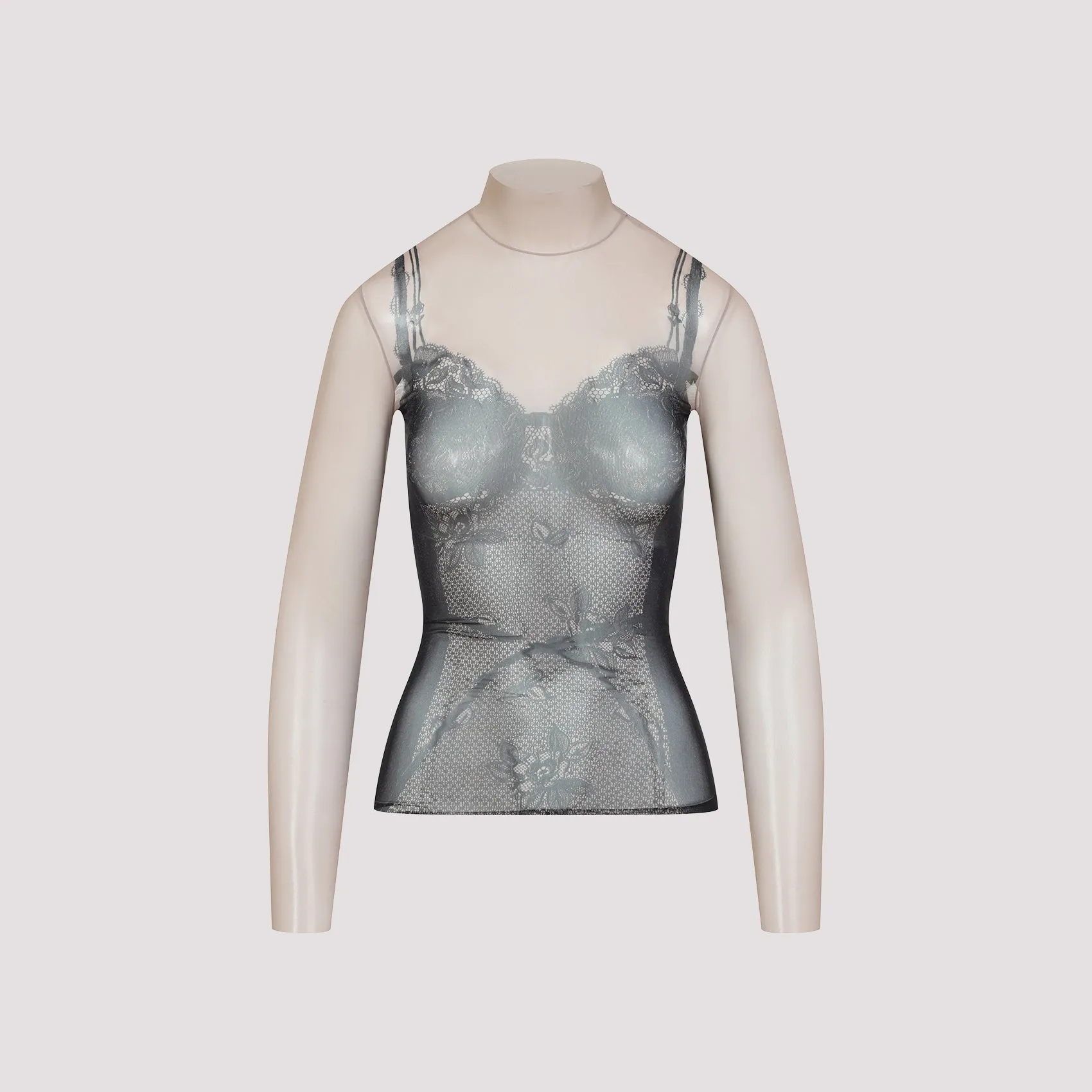 TROMPE OEIL LINGERIE TOP sold by Lord & Taylor product image thumbnail 2