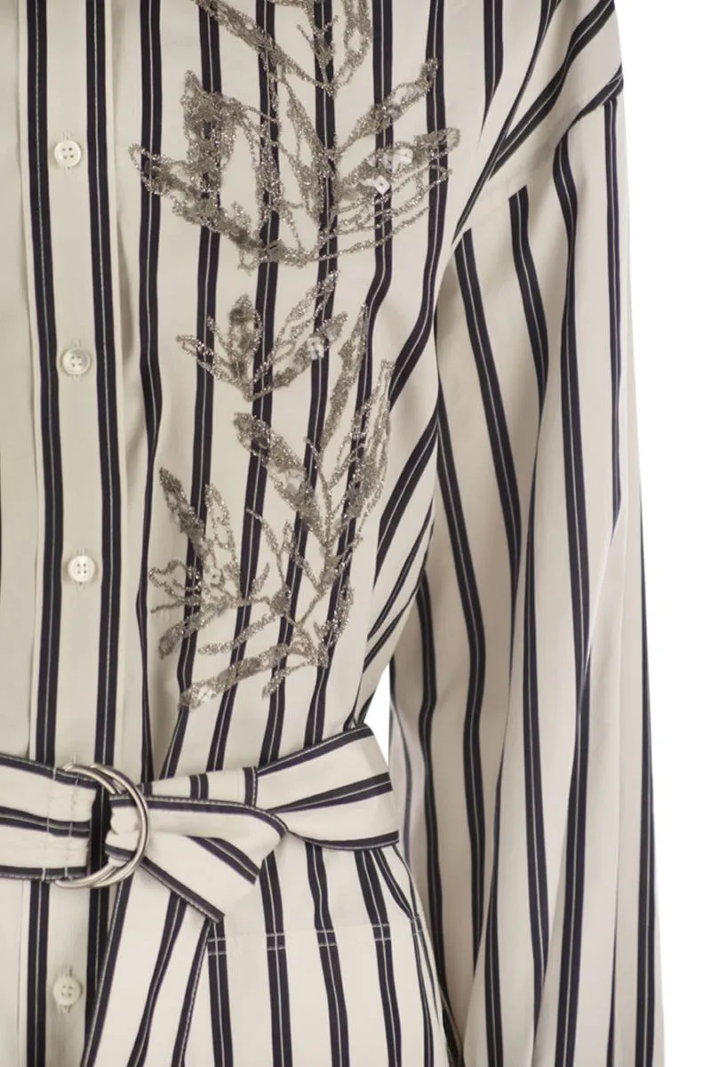 STRIPED MIDI DRESS sold by Lord & Taylor product image thumbnail 4