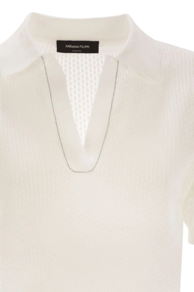 POLO SHIRT WITH DIAMOND THREAD sold by Lord & Taylor product image thumbnail 4