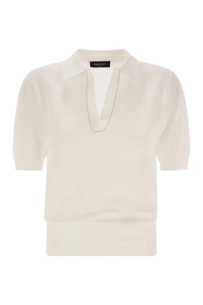 POLO SHIRT WITH DIAMOND THREAD sold by Lord & Taylor