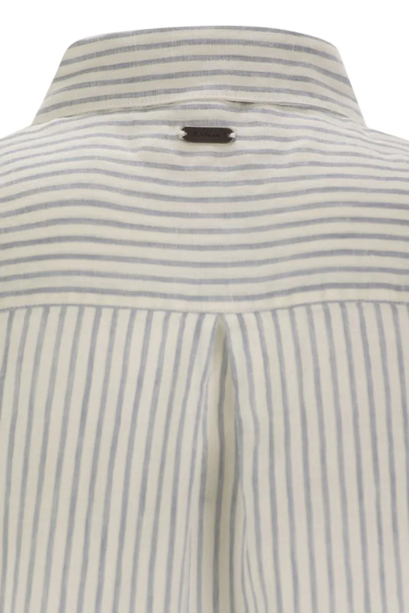 MARINE - LINEN STRIPED SHIRT sold by Lord & Taylor product image thumbnail 4